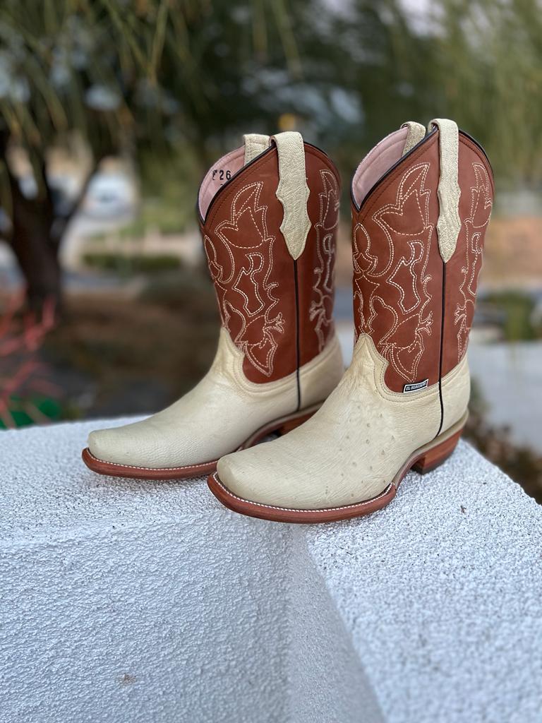Smooth ostrich Boots